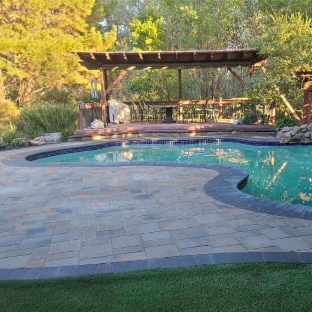 custom curved pool deck with bullnose coping custom curved pool deck with bullnose coping