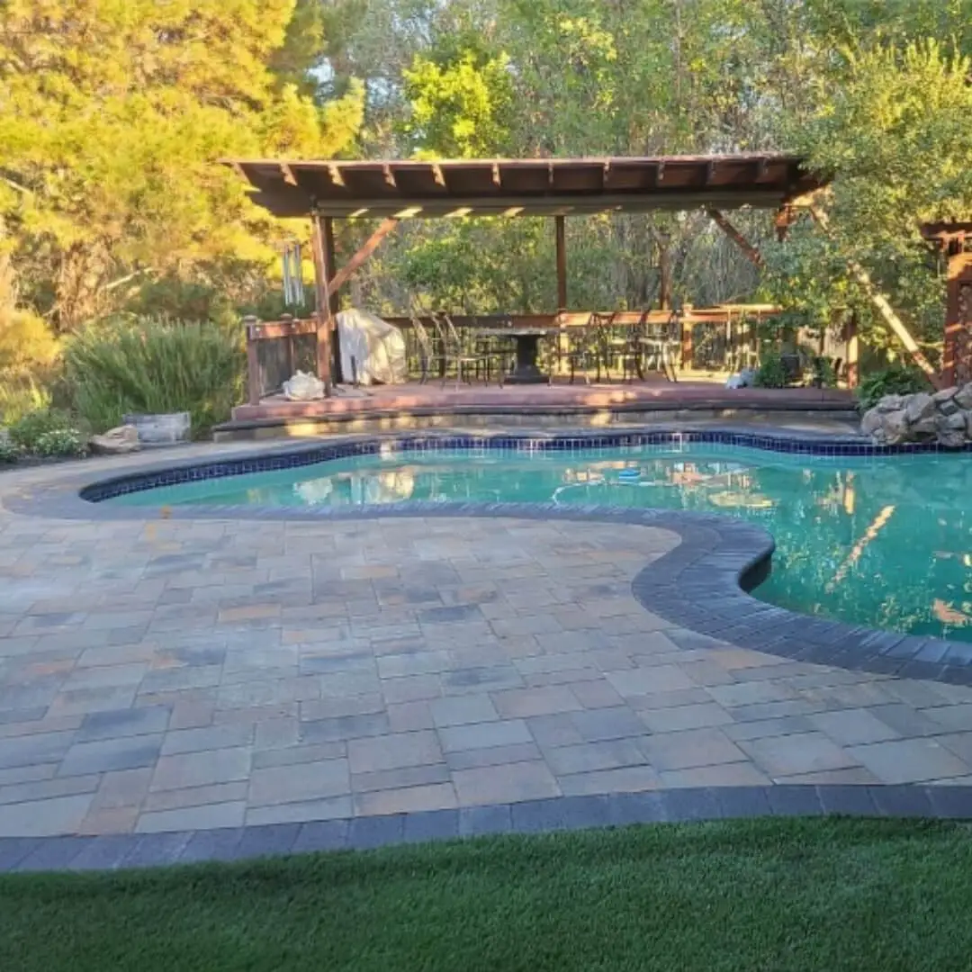tumbled travertine pool deck and coping tumbled travertine pool deck and coping