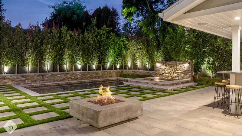 Outdoor Lighting with Pavers