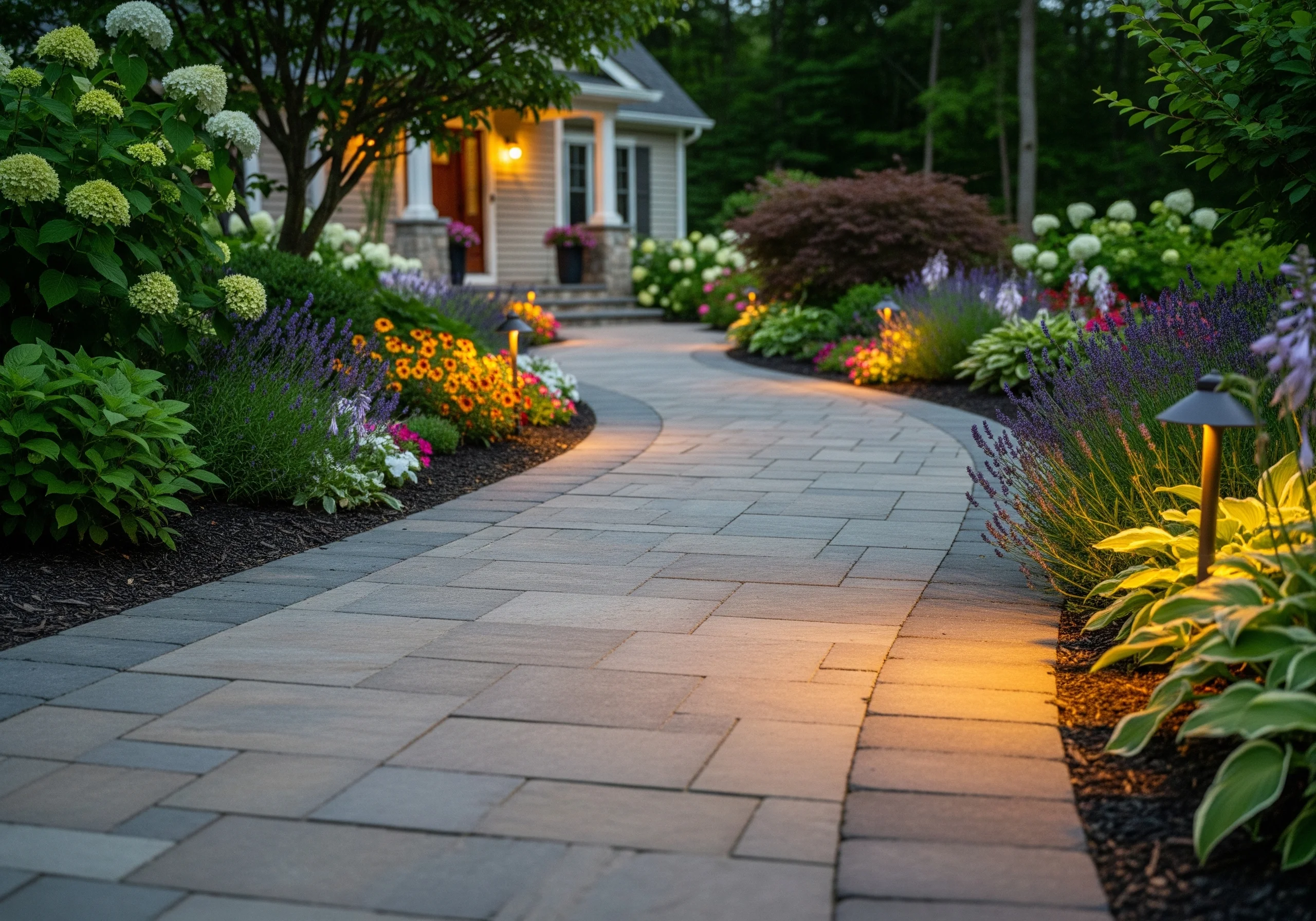 Modern driveway paver installation in Concord home